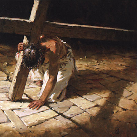 Acte de Réparation au Sacré Cœur de Jésus  - Page 2 Jesus-carrying-cross-ii-4-13-11